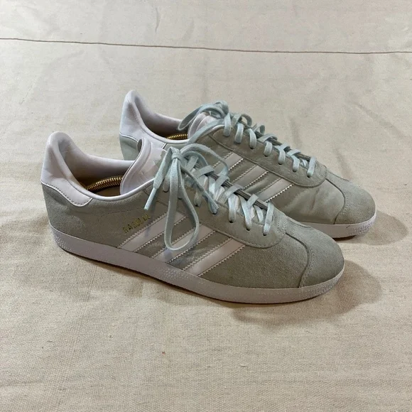 adidas gazelle silver green womens adidas Gazelle 'Collegiate Green Hazy Sky' – Dawntown